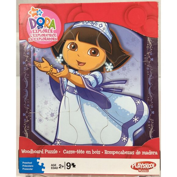 Nick Jr. Dora The Explorer Woodboard Puzzle 9.5" X 12" By Playskool Ages 2+ - Picture 1 of 2